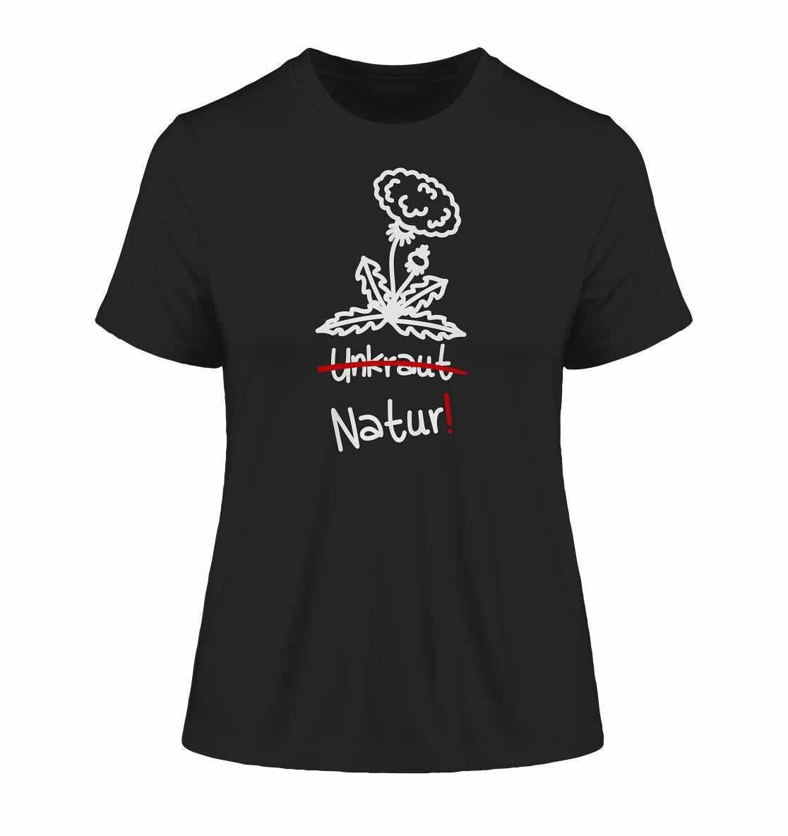 Vegan und Bio Ladies Shirt mit grafischem Design, das Umweltbewusstsein und Naturschutz symbolisiert, aus 100% Bio-Baumwolle, für nachhaltige Mode von RUDE REBEL.