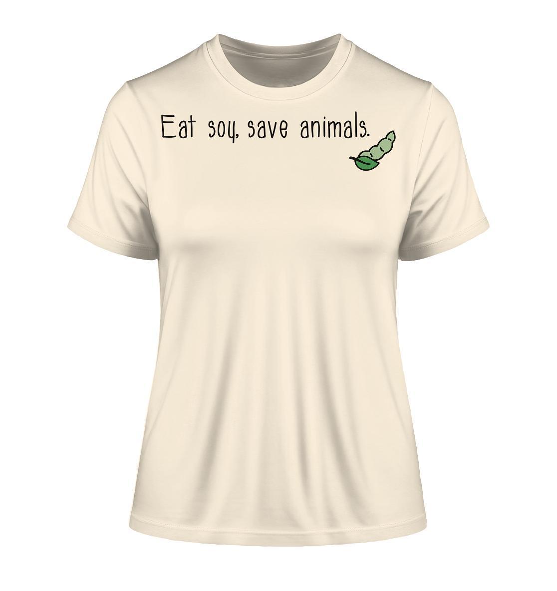 Vegan und Bio Ladies Shirt mit Schriftzug und Raupe, symbolisiert den veganen Lebensstil und Tierschutz, aus 100% Bio-Baumwolle von RUDE REBEL.