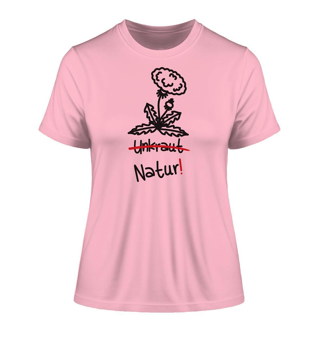 Vegan und Bio Ladies Shirt mit Blumendesign, aus 100% Bio-Baumwolle, symbolisiert Umweltschutz und stellt traditionelle Pflanzenbegrenzungen in Frage. Ideal für umweltbewusste Mode.