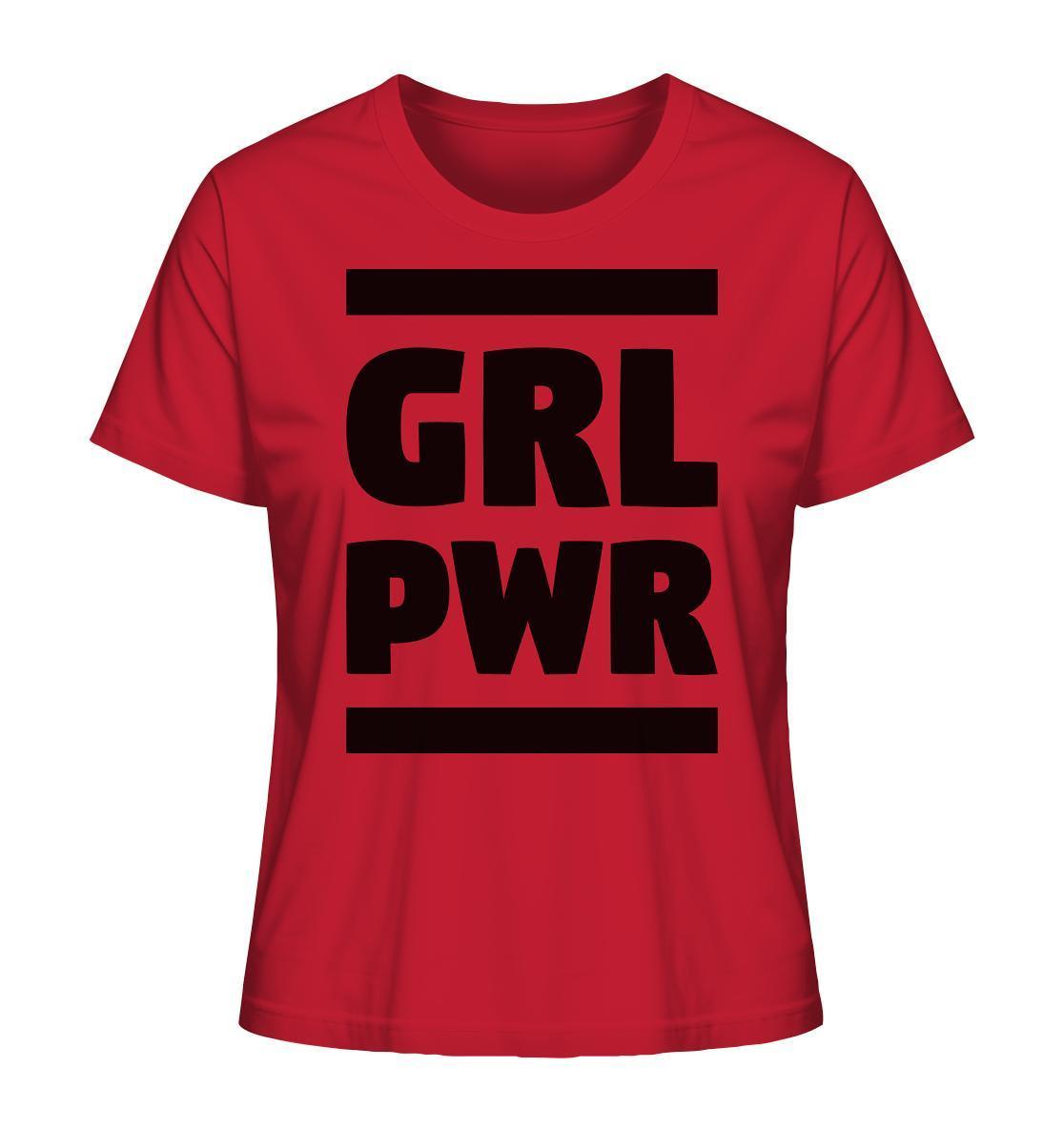 Vegan und Bio Ladies Shirt: GIRL POWER, aus 100% Bio-Baumwolle, mit feministischer Botschaft. Zeigt Stärke und Selbstbewusstsein.