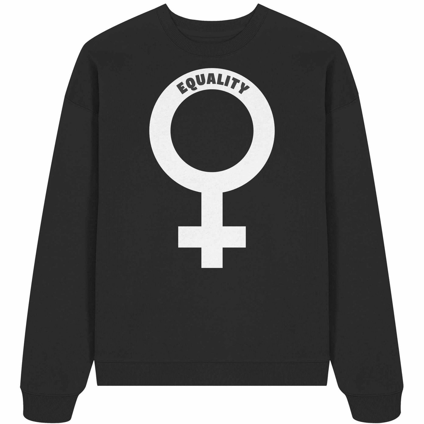 Vegan und Bio Oversized Sweatshirt mit Venussymbol, feministisches Design, aus 100% Bio-Baumwolle, rebellisch und nachhaltig.
