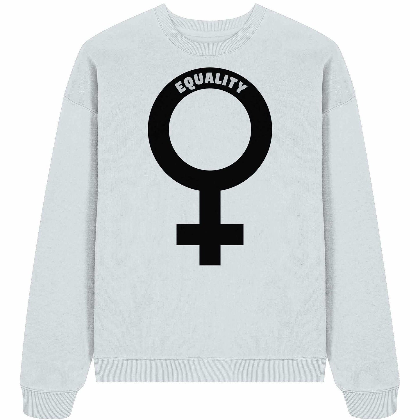 Vegan und Bio Oversized Sweatshirt mit Venussymbol und fetten Lettern. 100% Bio-Baumwolle, rebellisches Design. Ideal für Feminismus und Gleichberechtigung.