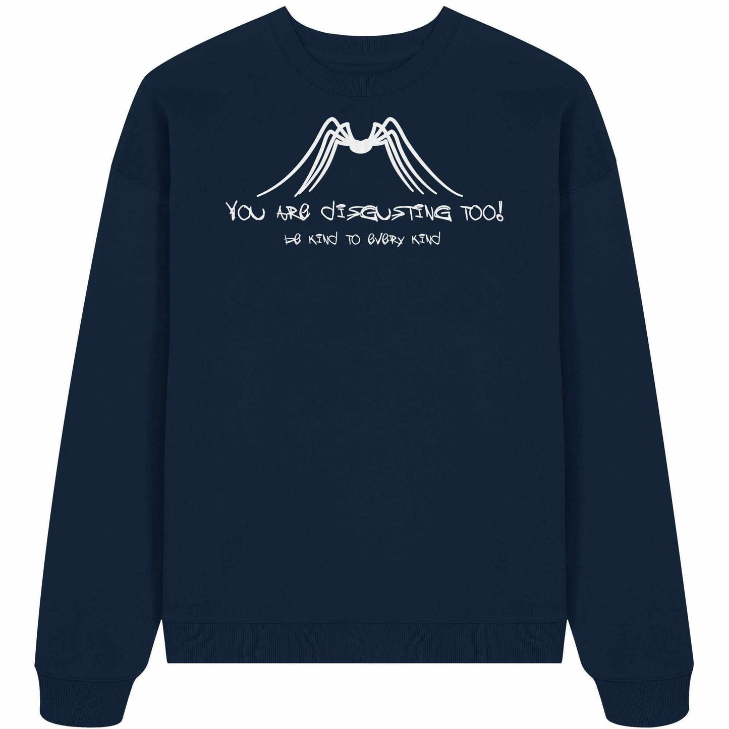 Vegan und Bio Oversized Sweatshirt mit weißem Text Protect Insects, aus 100% Bio-Baumwolle, thematisiert Tierrechte und Umweltschutz.