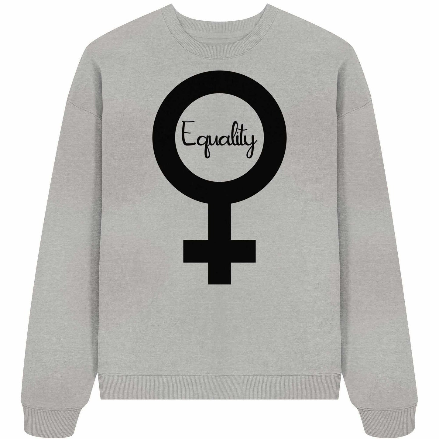 Vegan und Bio Oversized Sweatshirt mit symbolischem Design, betont Feminismus und Gleichberechtigung, aus 100% Bio-Baumwolle, rebellischer Stil von RUDE REBEL.
