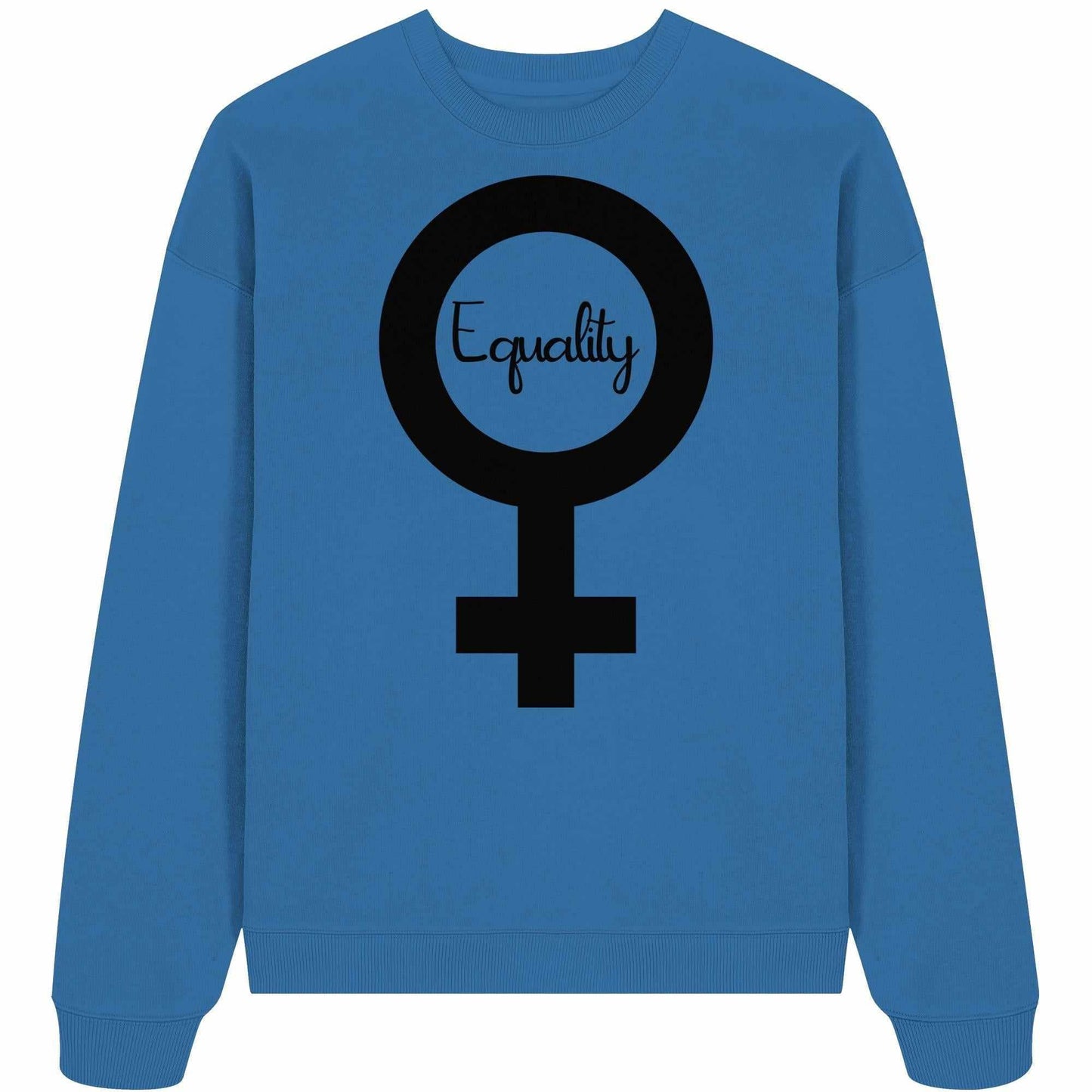 Vegan und Bio Oversized Sweatshirt: Feminismus - Der Kampf um Gleichberechtigung mit symbolischem Design, aus 100% Bio-Baumwolle, oversized Schnitt, rebellisches Statement für Gleichberechtigung.