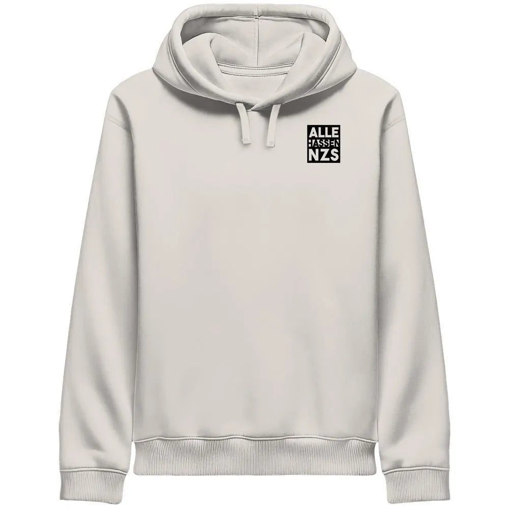 Heller Hoodie mit Kapuze, Kordelzug und Kängurutasche, Frontprint
