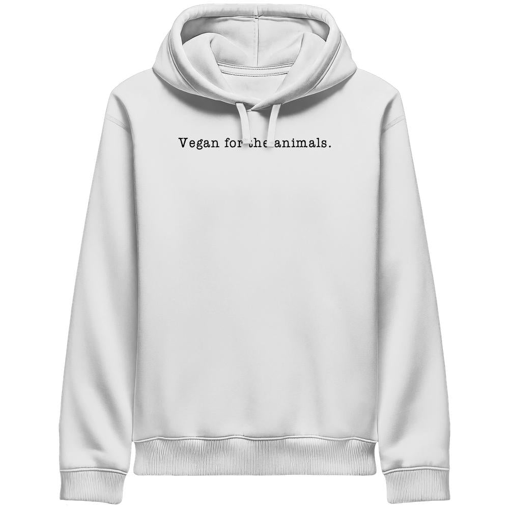 Weißer Kapuzenpullover mit Kordelzug und Frontdruck