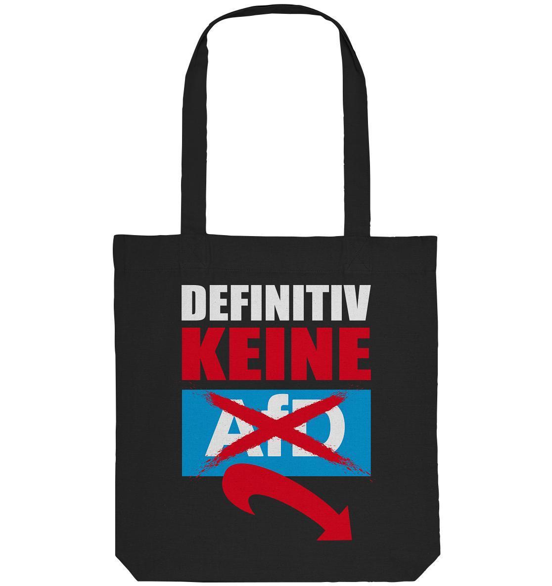 Vegan und Recycling Stofftasche mit rotem Kreuz und weißem Text, symbolisiert Widerstand gegen Rechts. Hergestellt aus recycelten Materialien, von RUDE REBEL.
