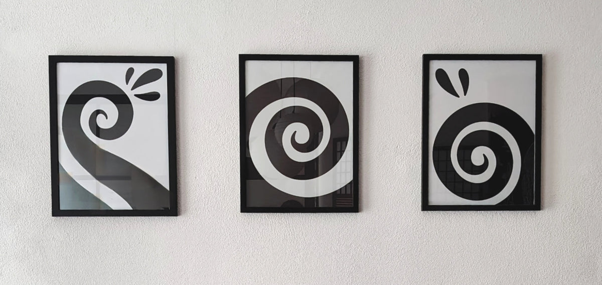 Vegan Poster: Schwarze Spirale Ed.1