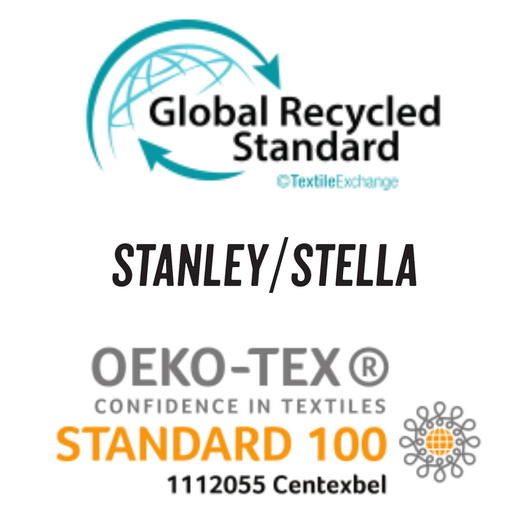 Nachhaltigkeit und Vegan Zertifizierungen: Global Recycled Standard, Stanley/Stella, Oeko-Tex Standard 100