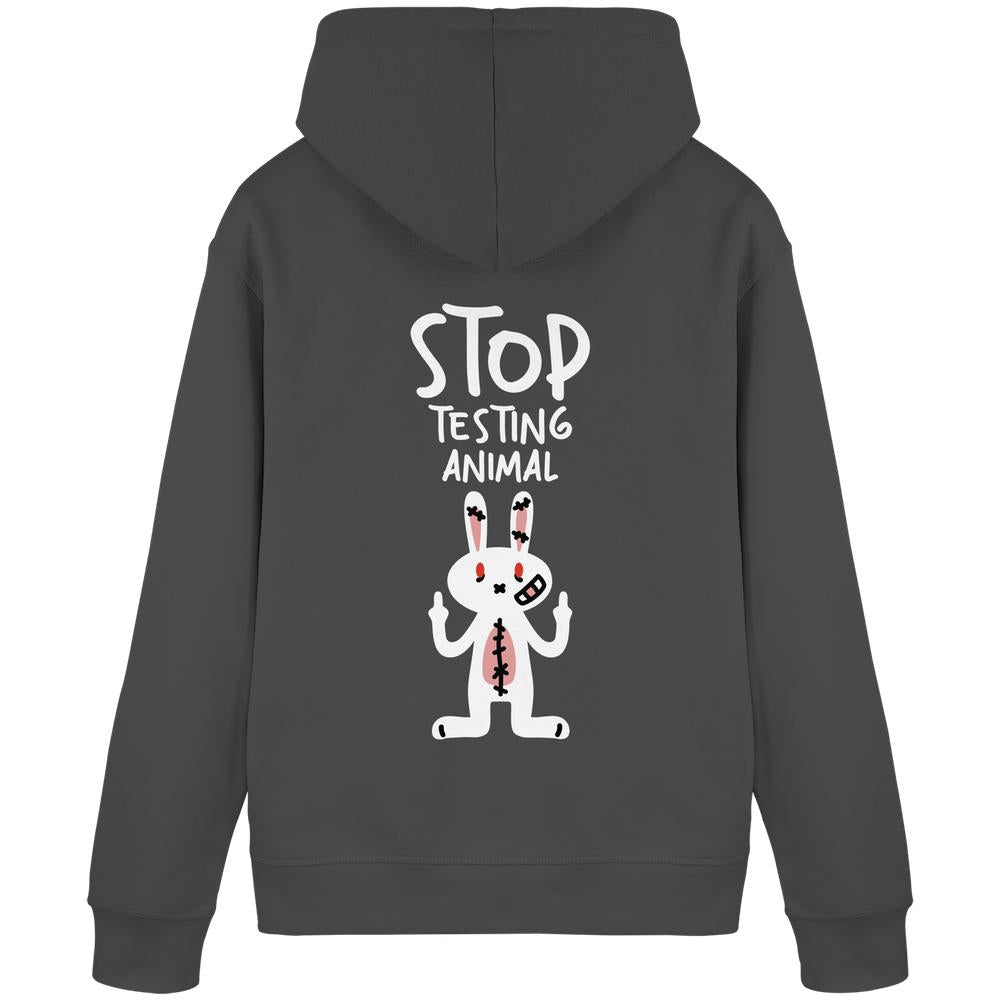 Vegan und Bio Hoodie: Angry Rabbit - Animal Rights