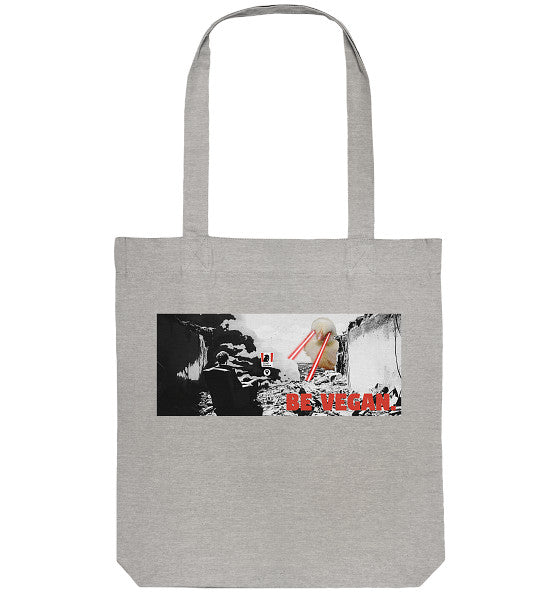 Vegan und Bio Recycling Stofftasche: BE VEGAN. - Angry bird