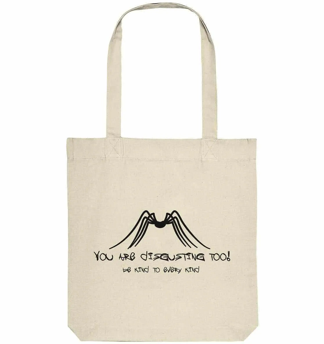 Tote Bag aus Naturstoff mit Tragehenkeln und Aufdruck mit Bergmotiv