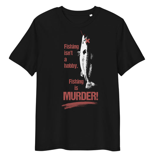 Schwarzes Bio- und Veganes T-Shirt mit Frontprint zum Tierschutz