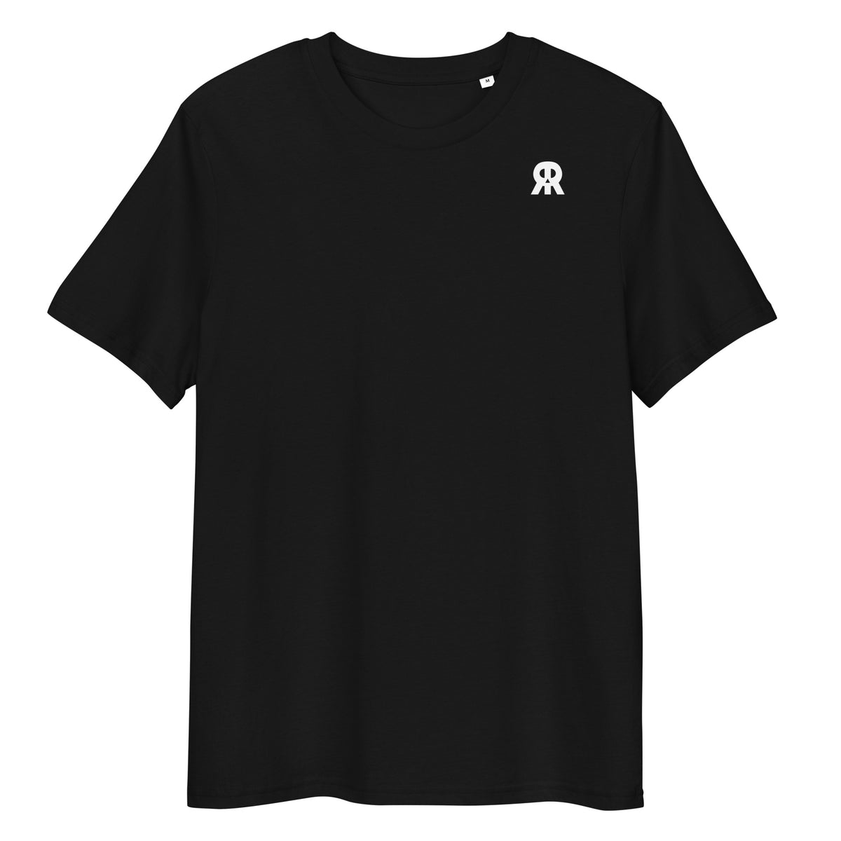 T-Shirt mit Brust-Logo, schwarz