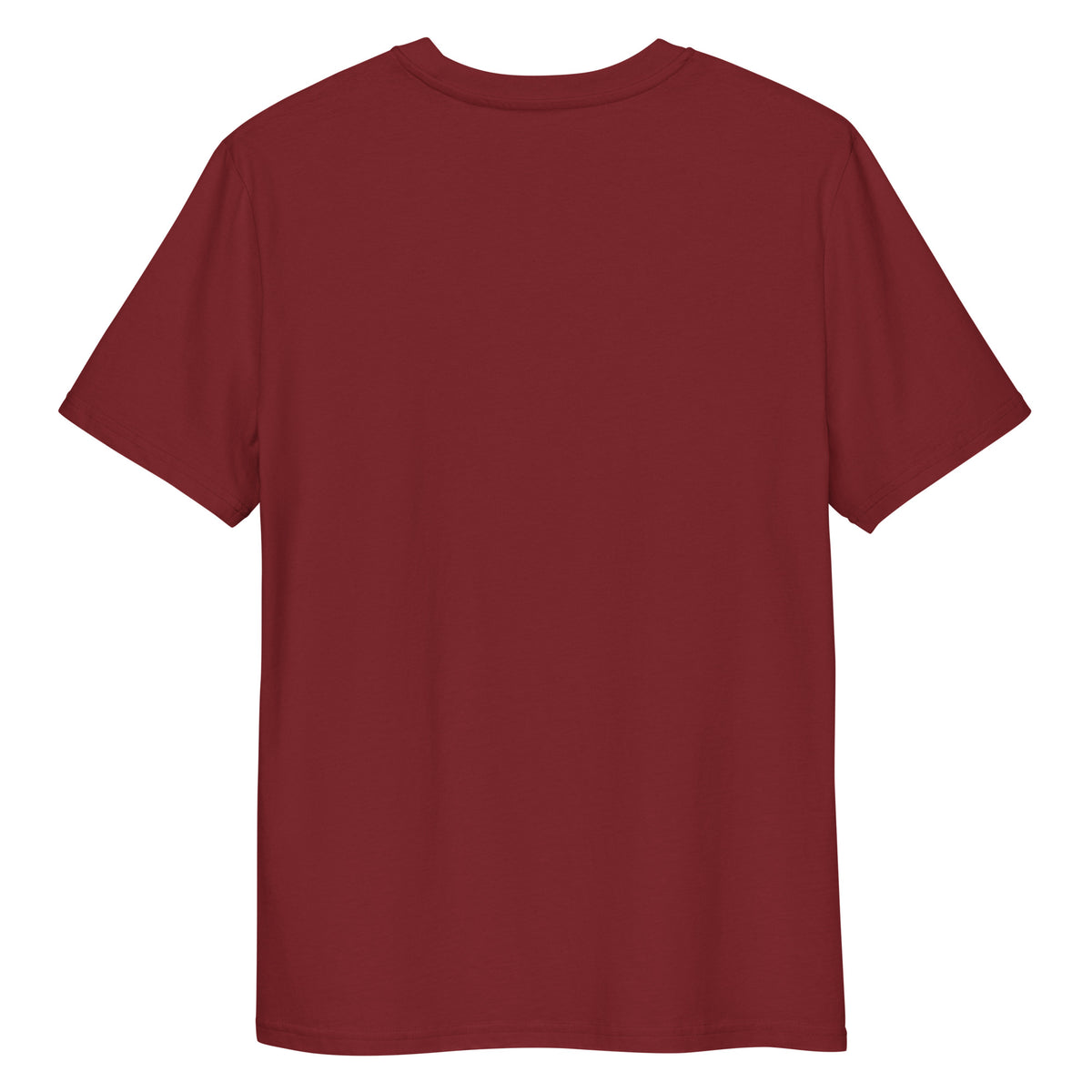 Unisex-T-Shirt, dunkelrot, Rundhalsausschnitt, kurzärmelig, einfarbig ohne Aufdruck