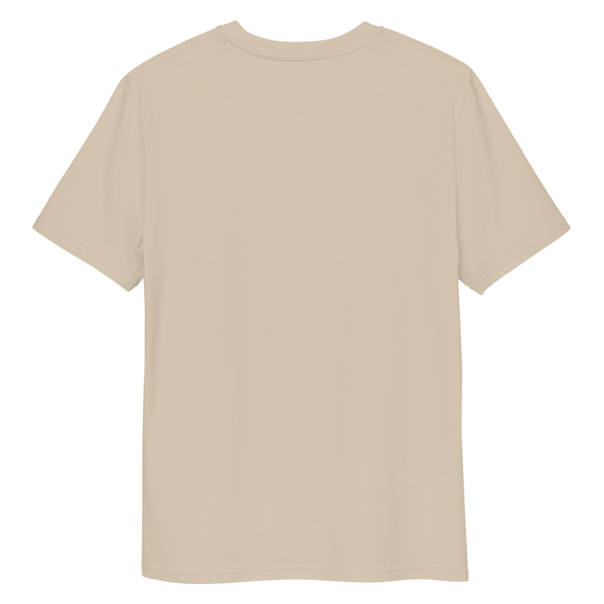 Unisex-T-Shirt, hellbeige, Rundhalsausschnitt, kurzärmelig, einfarbig ohne Aufdruck