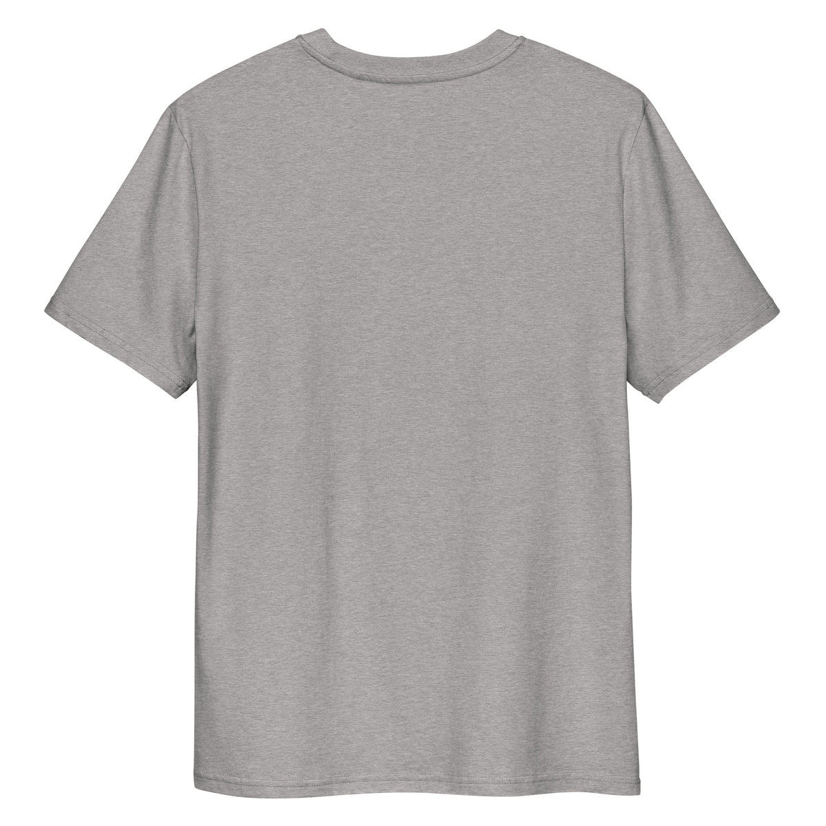 Unisex-T-Shirt in Hellgrau meliert, einfarbig ohne sichtbaren Frontdruck