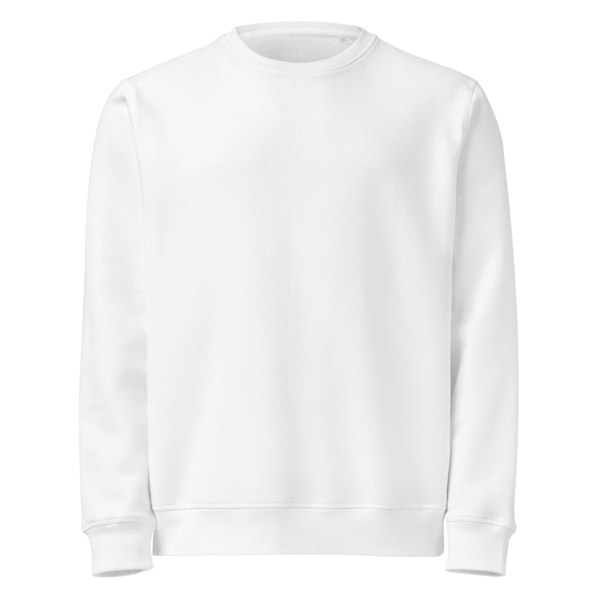 Veganes Bio-Sweatshirt, weiß, unbedruckt