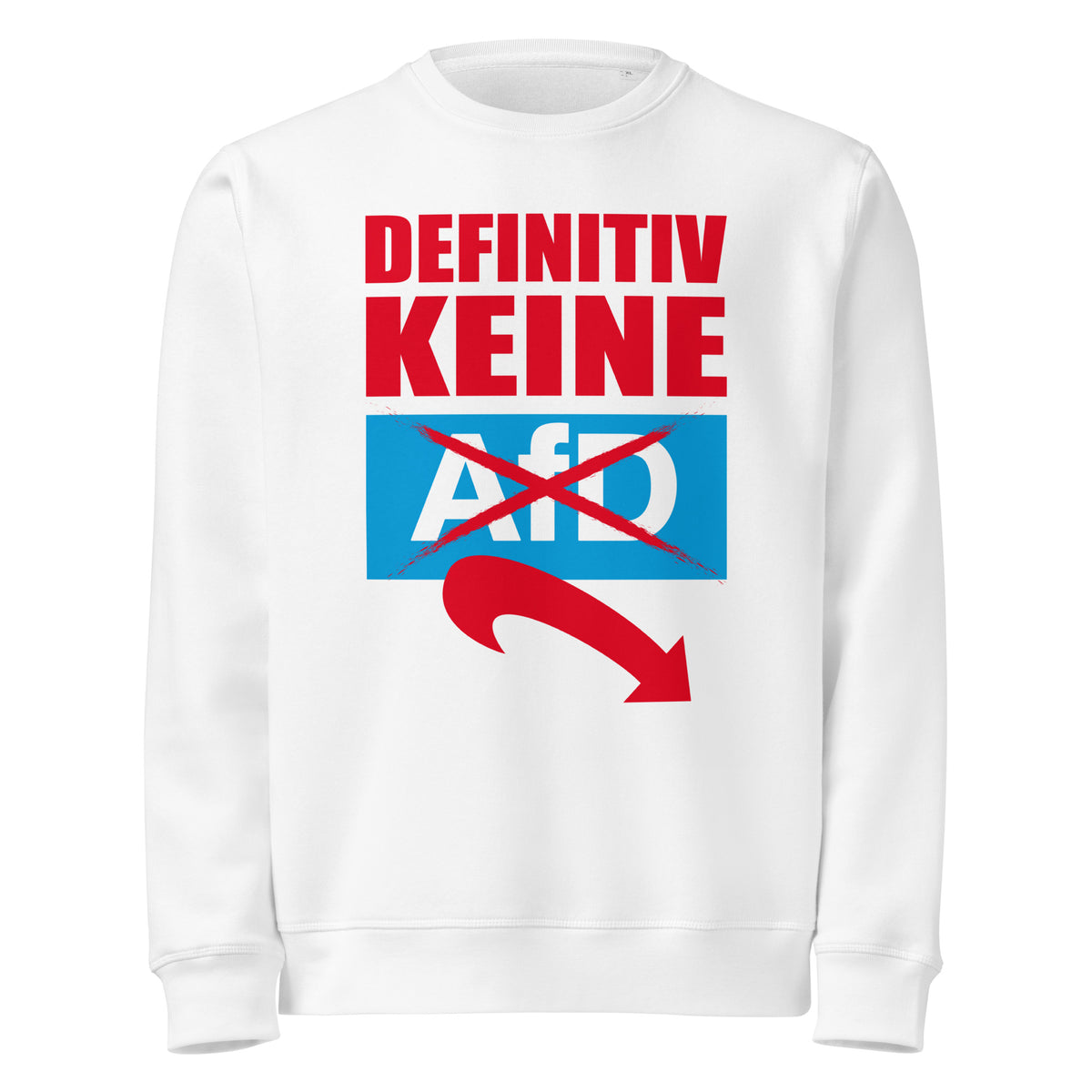 Weißes Sweatshirt mit Rundhalsausschnitt und großem Frontprint