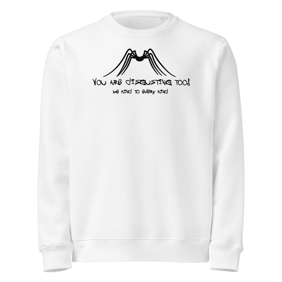 Weißes Sweatshirt mit Rundhalsausschnitt und Frontprint, lange Ärmel