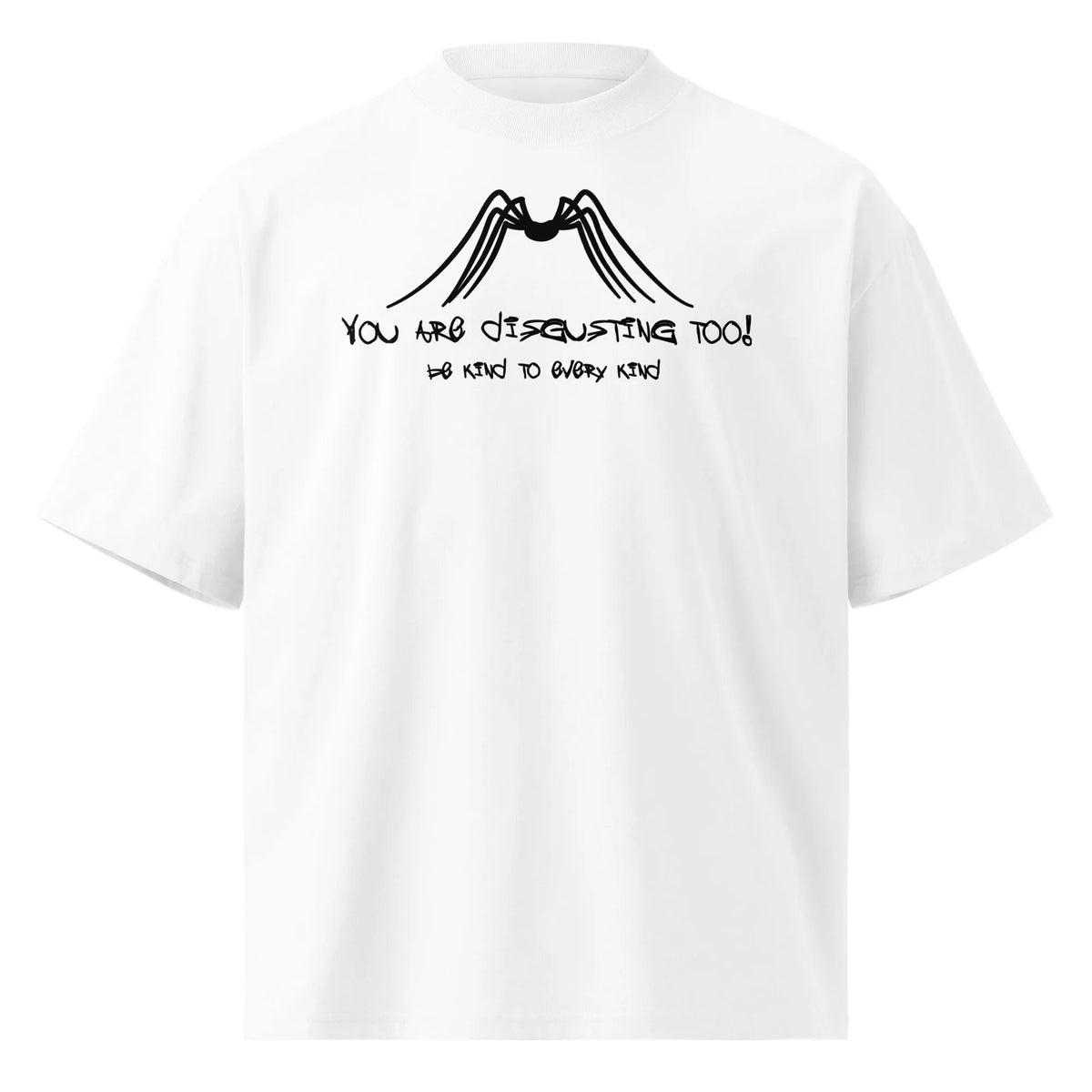 Oversized T-Shirt in Weiß mit Flügel-Print und Schriftzug vorne
