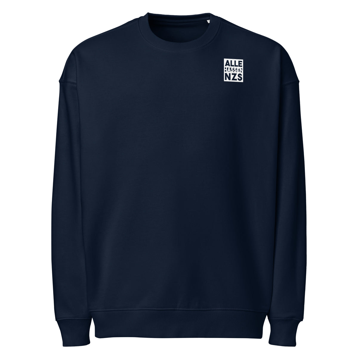 French-Navy Oversized-Sweatshirt mit Logoaufdruck am Brustbereich