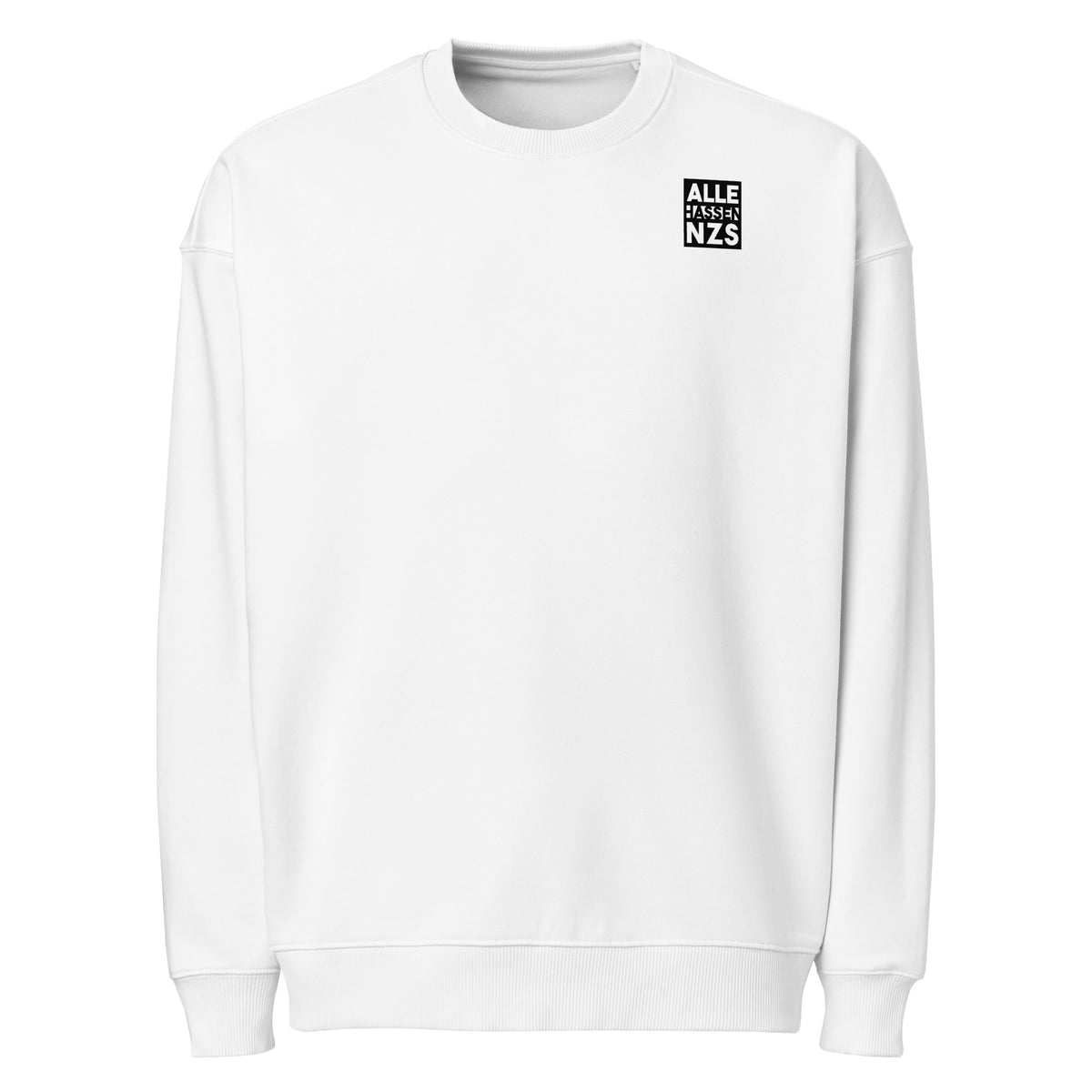 Weißes Oversized-Sweatshirt mit Logoaufdruck am Brustbereich