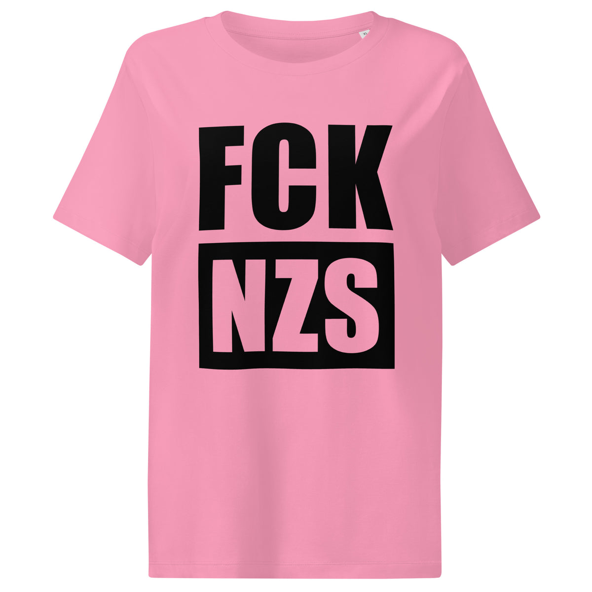 Rosa Damen-T-Shirt mit Aufdruck „FCK NZS“