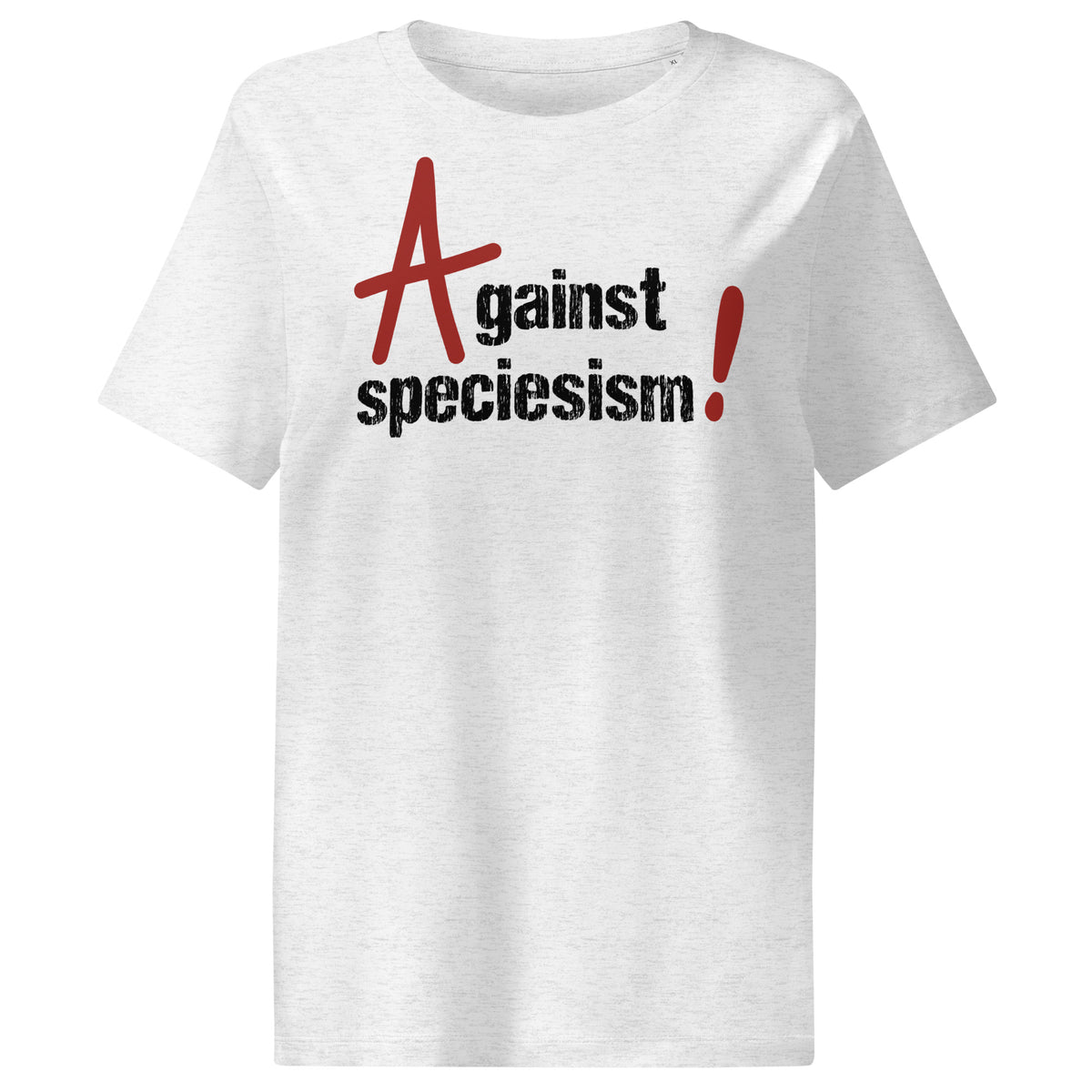Helles Damen-T-Shirt mit Frontprint „Against speciesism!“