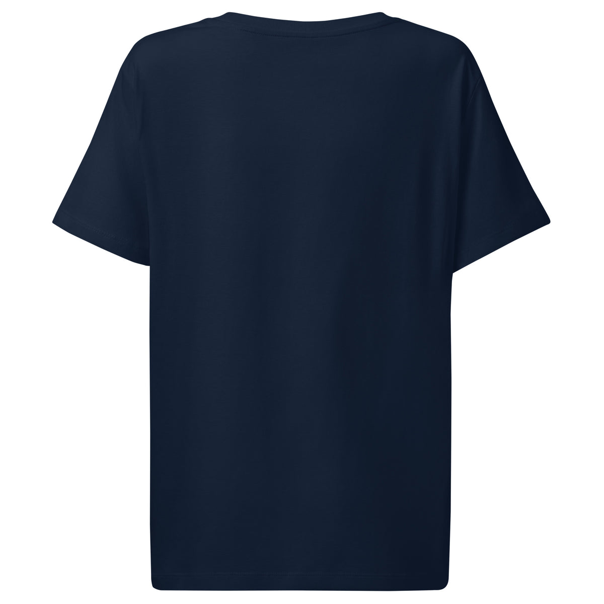 Damen-T-Shirt, Dunkelblau, einfarbig ohne sichtbaren Frontprint