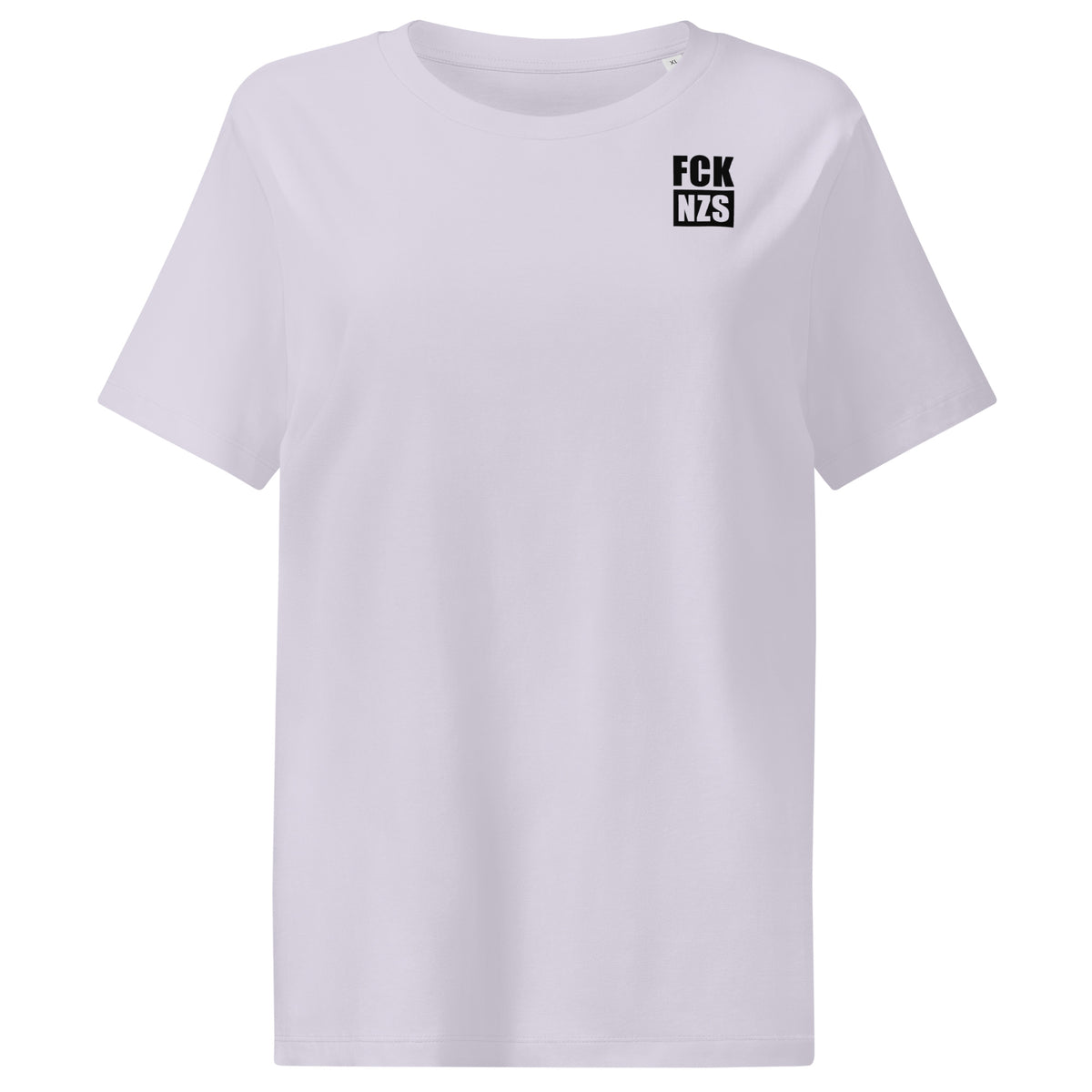 Damen-T-Shirt in Weiß mit „FCK NZS“-Aufdruck auf der Brust